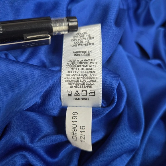 Express Royal Blue V Neck Wrap Tie Waist Sleeveless Romper Size 0 - Picture 11 of 11